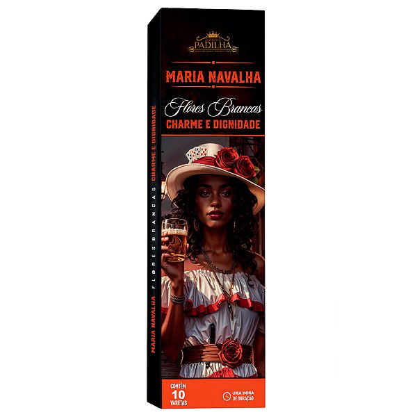 Incenso Premium 10 Varetas Navalha Flores Brancas