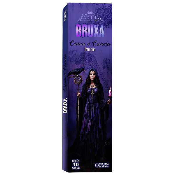 Incenso Premium 10 Varetas Bruxa Cravo e Canela