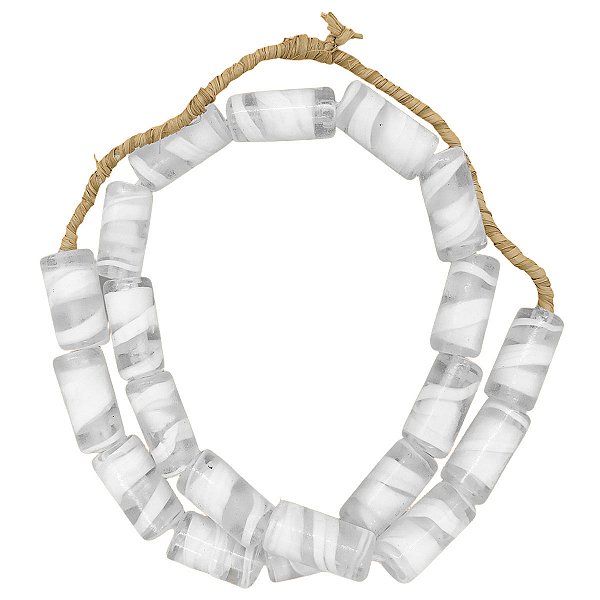 Guia Monjolo Em Firmas De Murano Candomblé Incolor/Branco M1