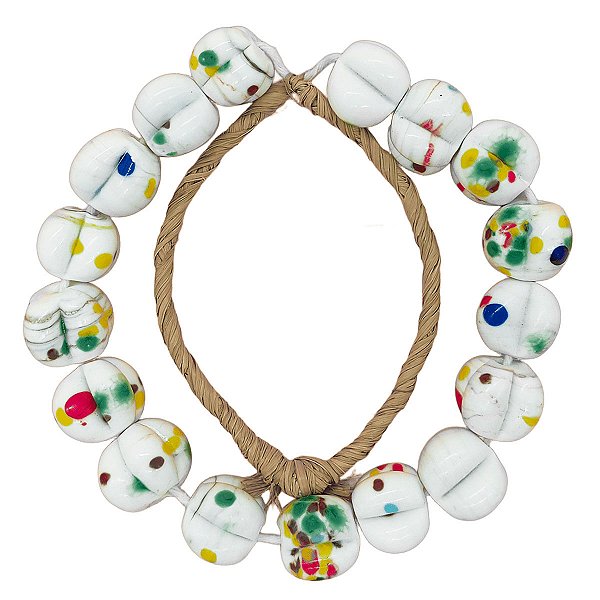 Guia Monjolo Em Firmas De Murano Candomblé Branco/Color M1