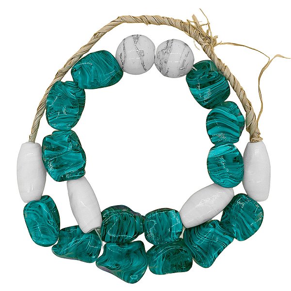 Guia Monjolo Em Firmas De Murano Candomblé Branco M2