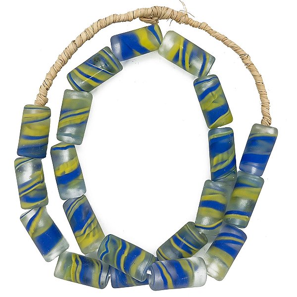 Guia Monjolo Em Firmas De Murano Candomblé Azul/Incolor M4