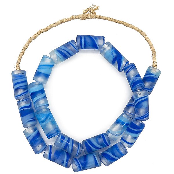 Guia Monjolo Em Firmas De Murano Candomblé Azul/Incolor M3