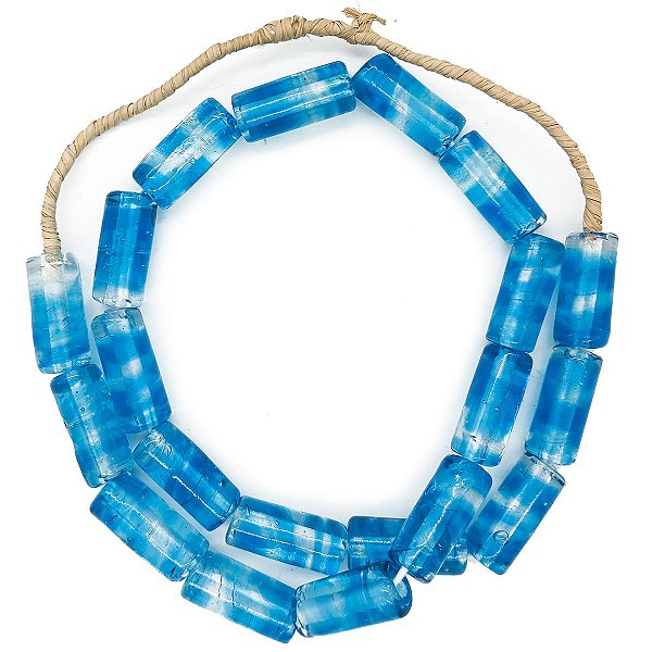 Guia Monjolo Em Firmas De Murano Candomblé Azul/Incolor M1