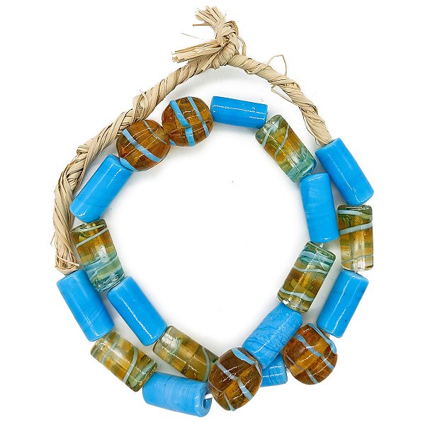 Guia Monjolo Em Firmas De Murano Candomblé Azul M2