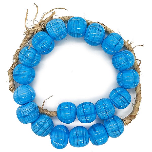 Guia Monjolo Em Firmas De Murano Candomblé Azul M1