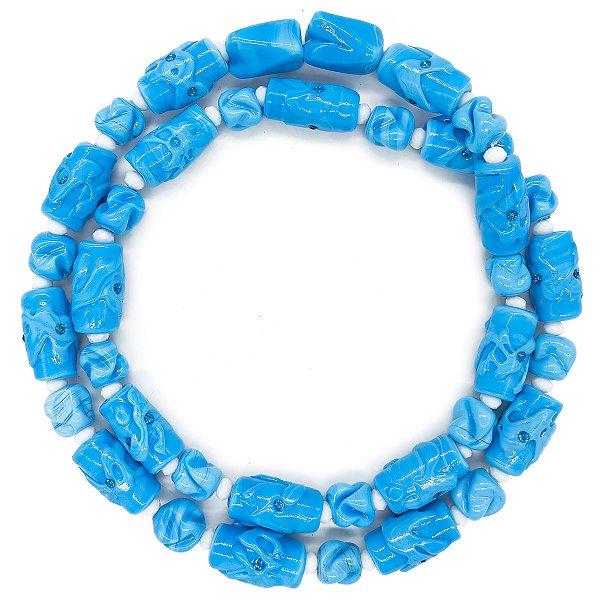 Guia Em Firmas De Murano Candomblé Azul M2