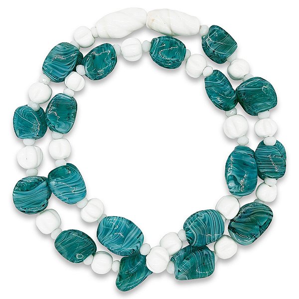 Guia Em Firmas De Murano Candomblé Branco M2