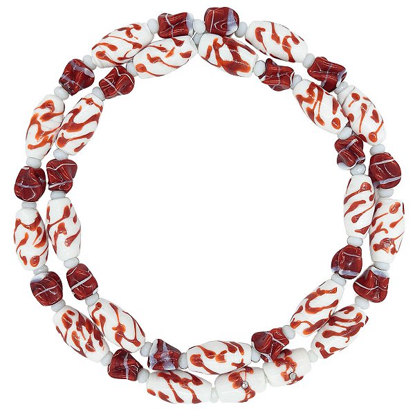 Guia Em Firmas De Murano Candomblé Branco/Marrom M3