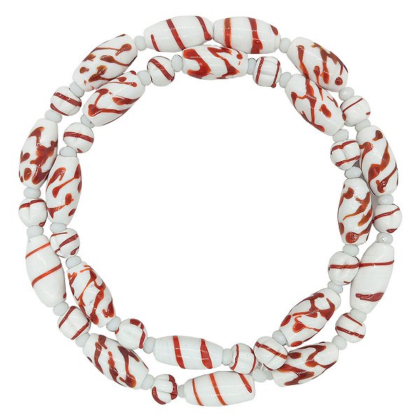 Guia Em Firmas De Murano Candomblé Branco/Marrom M2