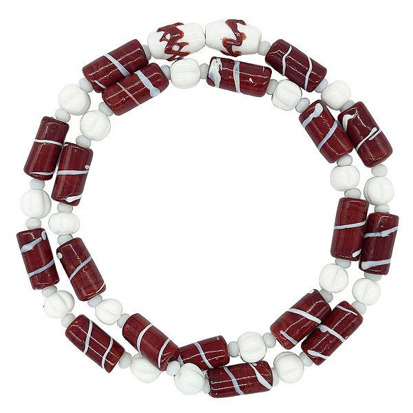 Guia Em Firmas De Murano Candomblé Branco/Marrom M1