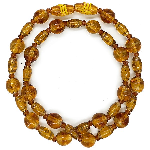 Guia Em Firmas De Murano Candomblé Dourado/Amarelo M1