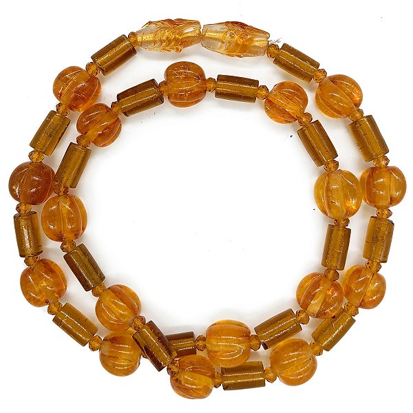 Guia Em Firmas De Murano Candomblé Dourado/Incolor M1