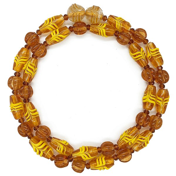 Guia Em Firmas De Murano Candomblé Dourado/Incolor M2