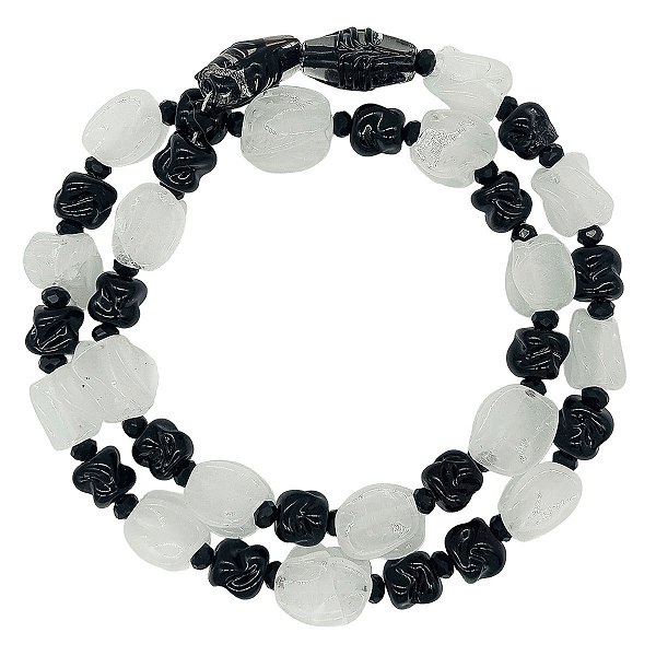 Guia Em Firmas De Murano Candomblé Preto/Incolor M1