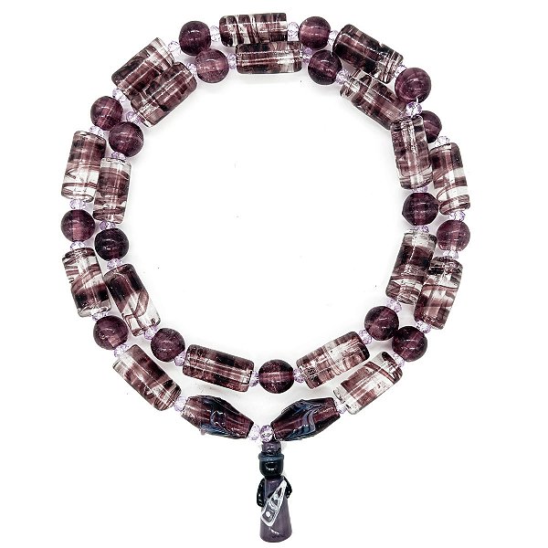 Guia Em Firmas De Murano Candomblé Roxo/Incolor M1