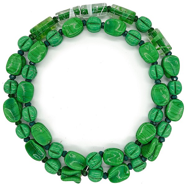 Guia Em Firmas De Murano Candomblé Verde/Incolor M2