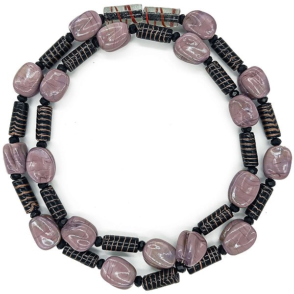 Guia Em Firmas De Murano Candomblé Vermelho/Incolor/Preto