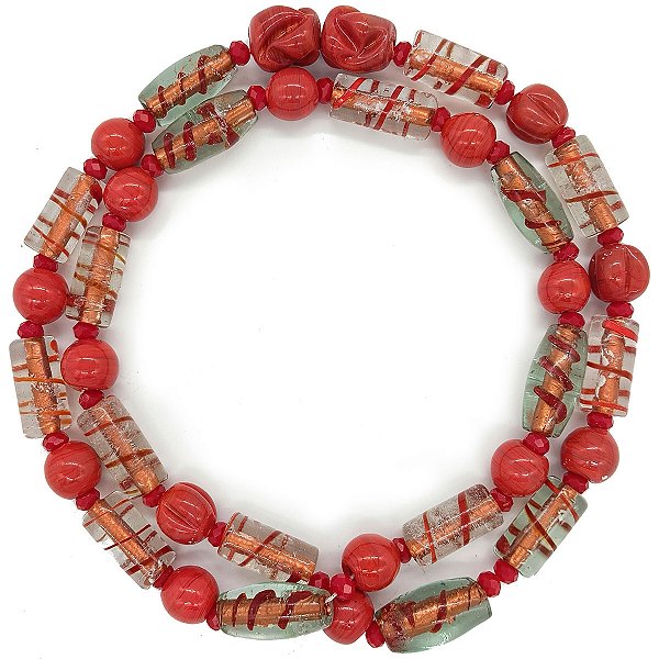 Guia Em Firmas De Murano Candomblé Vermelho M3