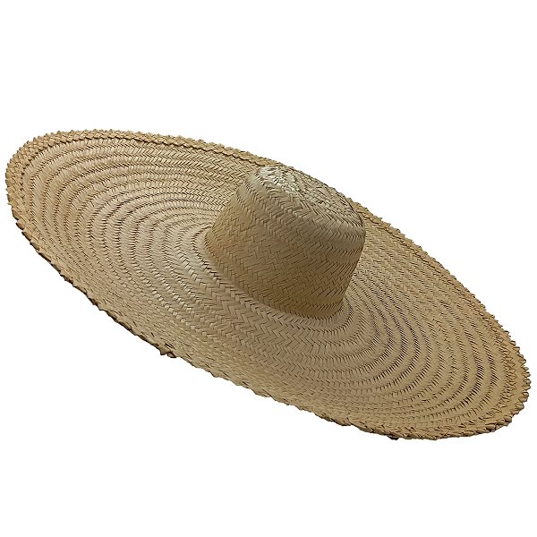 Chapéu De Palha Aba Extra Larga Longa P/ Pesca Marinheiro