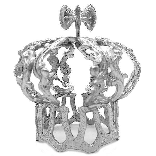 Mini Coroa P/ Assentamento De Xangô Prata