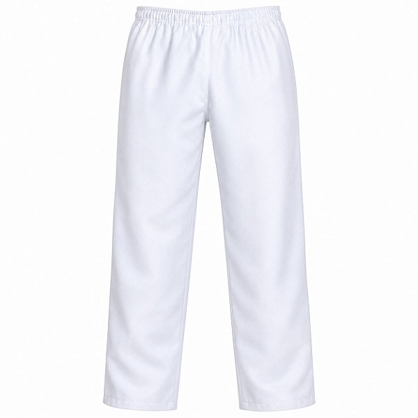 Calça Oxford Branco Unissex Ração Feminino Masculino C/ Cordão