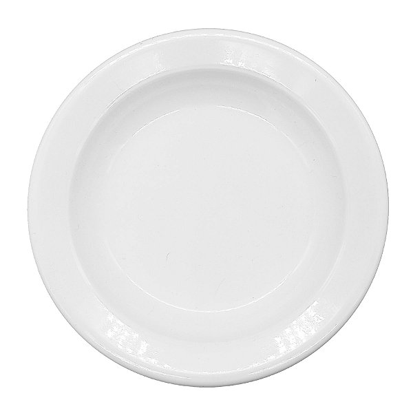 Prato Raso 26 Esmaltado Branco Ágata Ageum Preceito