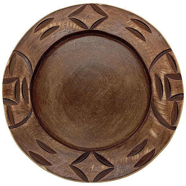 Tabuleiro Opon Ifá P/ Jogo Búzios Madeira Entalhada Pequeno