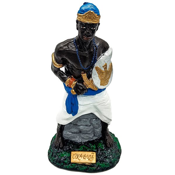 Imagem Orixá Oxaguiã de Gesso 20cm Estátua