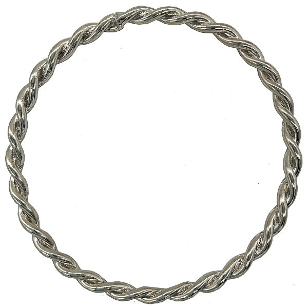 Ide Pulseira Premium Orixá Cordão Torcido Prata Grande