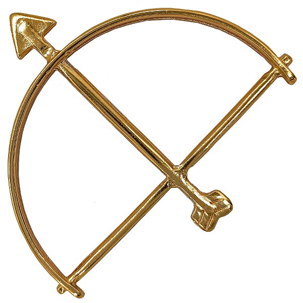 Arco Ofá Pequeno Dourado Ferramenta Assentamento Orixá Igbá