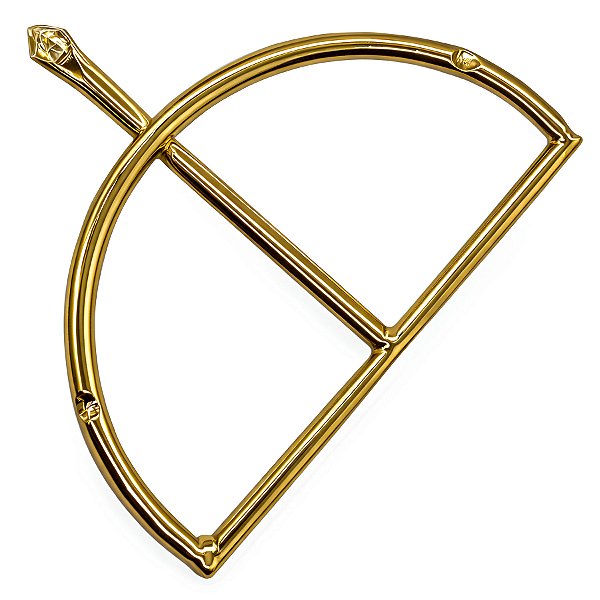 Arco Ofá C/ Corte Dourado Ferramenta Assentamento Orixá Igbá