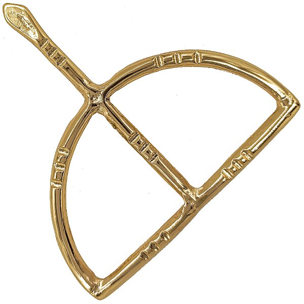 Arco Ofá Riscado Dourado Ferramenta Assentamento Orixá Igbá