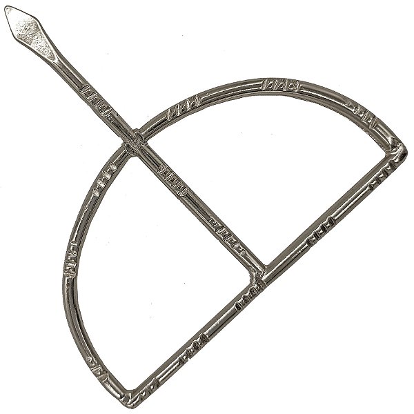 Arco Ofá C/ Riscos Prata Ferramenta Assentamento Orixá Igbá