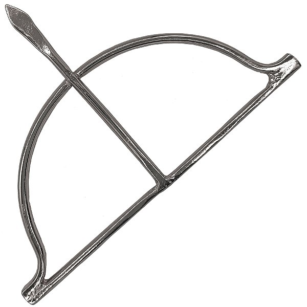 Arco Ofá Médio Curvo Prata Ferramenta Assentament Orixá Igbá