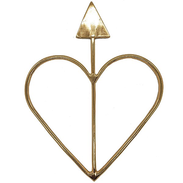 Arco Ofá Coração Dourado Médio Premium Ferramenta Orixá Igbá