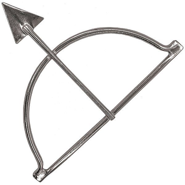 Arco Ofá Grande Prata Premium Seta Ferramenta Orixá Igbá