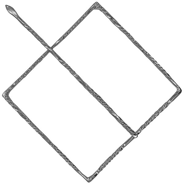 Arco Ofá Quadrado Grande Premium Prata Ferramenta Orixá Igbá