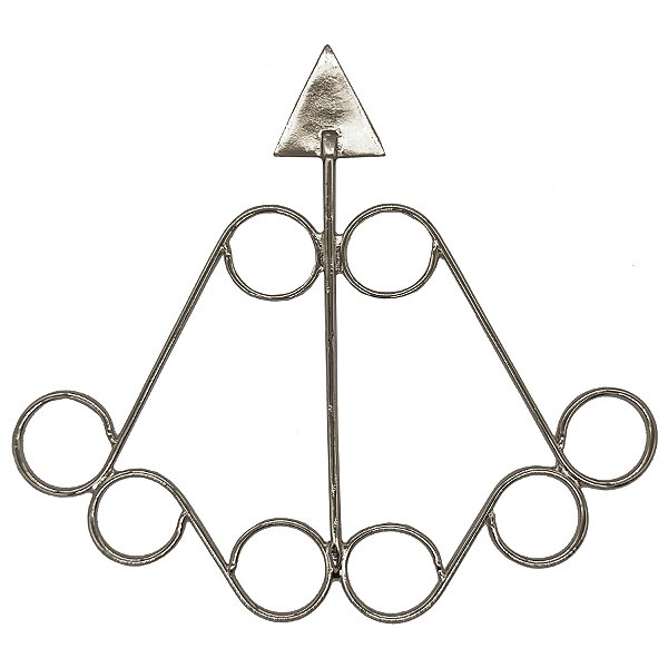 Arco Ofá Prata Argolas Grande Premium Ferramenta Orixá Igbá