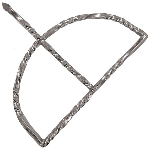 Arco Ofá Flecha Torcido Grande Prata Ferramenta Orixá Igbá
