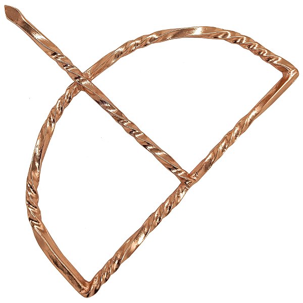 Arco Ofá Flecha Torcido Grande Cobre Ferramenta Orixá Igbá
