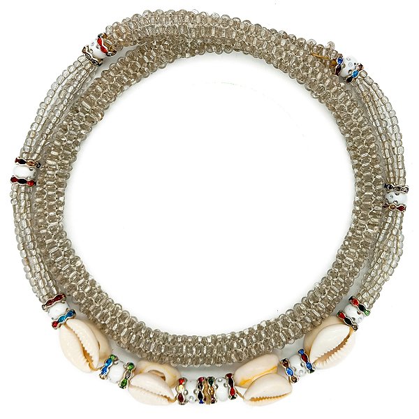 Brajá Chicote Missanga Incolor C/ Búzios