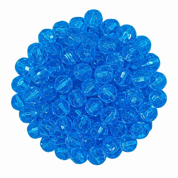 Pacote 160un Cristal 6mm Azul Conta Para Guia