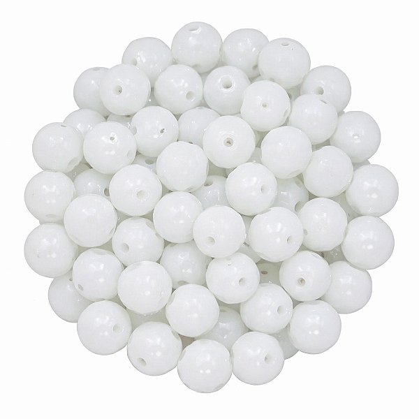 Pacote 160un Cristal 6mm Branco Conta Para Guia