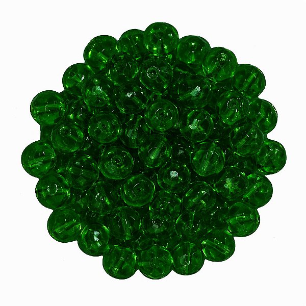 Pacote 160un Cristal 6mm Verde Escuro Conta Para Guia