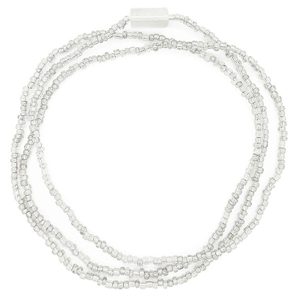 Guia Simples de Missanga Incolor Transparente C/ Firma