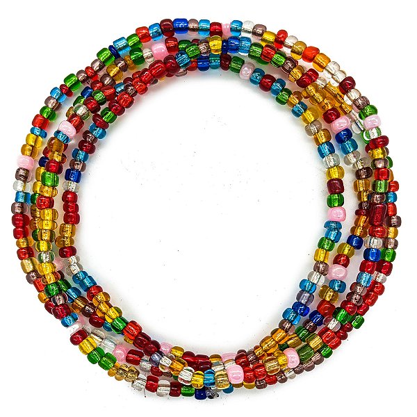Guia Missanga Colorida Miçanga Cristal (45CM)