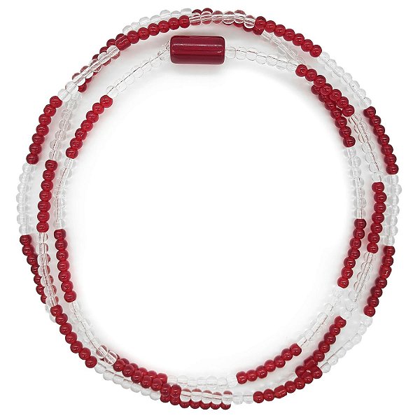 Guia Porcelana Vermelho/Incolor Transparente Jablonex 4mm C/ Firma