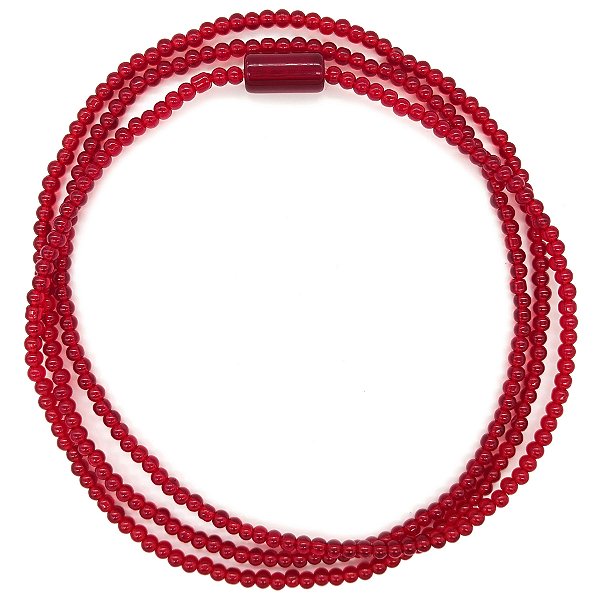 Guia Porcelana Vermelho Transparente Jablonex 4mm C/ Firma