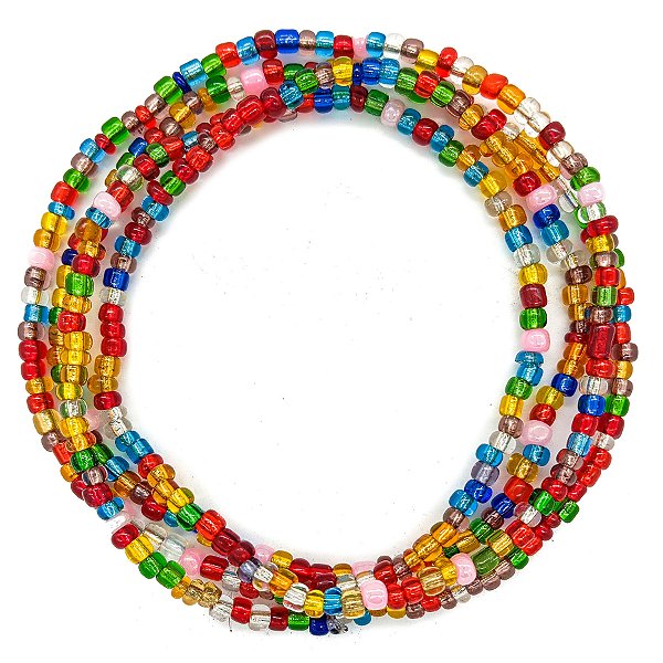 Guia Missanga Colorida Miçanga Cristal (60CM)